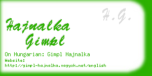 hajnalka gimpl business card